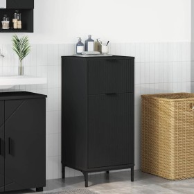 Gabinete de Baño Negro 39.5 x 36 x 88 cm Madera contrachapada