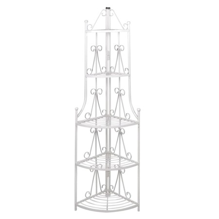 Estante De Planta De Esquina Blanco de vidaXL, Soportes para macetas - Ref: Foro24-40783, Precio: 55,87 €, Descuento: %