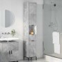 Mueble de baño alto con cajón Gris hormigón 31.5 x 33 x 190 cm