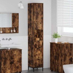 Gabinete de Baño con cajón Roble ahumado 31,5 x 33 x 190 cm en Tocadores de baño | Comprar online en Foro24