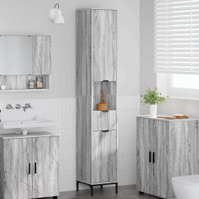 Mueble de baño alto con cajón Gris sonoma 31.5 x 33 x 190 cm