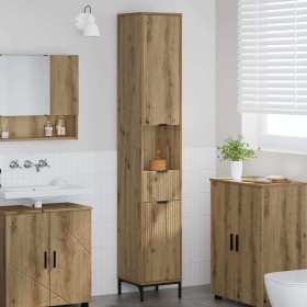 Mueble de baño alto con cajón Roble artisan 31.5 x 33 x 190 cm