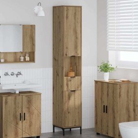 Mueble de baño alto con cajón Roble artisan 31.5 x 33 x 190 cm