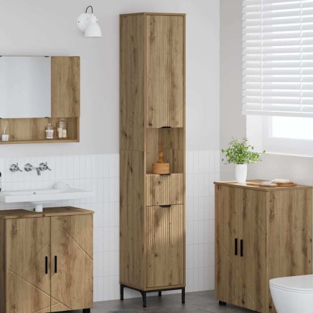 Mueble de baño alto con cajón Roble artisan 31.5 x 33 x 190 cm