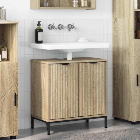 Gabinete de Lavabo para Baño Roble Sonoma 60.5 x 33.5 x 61 cm