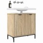 Gabinete de Lavabo para Baño Roble Sonoma 60.5 x 33.5 x 61 cm