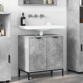 Gabinete de Lavabo para Baño Gris Concreto 60,5 x 33,5 x 61 cm en Tocadores de baño | Comprar online en Foro24