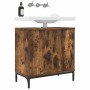Gabinete de Lavabo para Baño Roble ahumado 60.5 x 33.5 x 61 cm