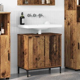 Gabinete de Lavabo para Baño Madera vieja 60.5 x 33.5 x 61 cm