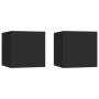 Muebles de salón de pared 2 uds negro 30,5x30x30 cm de vidaXL, Muebles TV - Ref: Foro24-804485, Precio: 50,15 €, Descuento: %