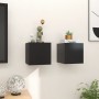 Muebles de salón de pared 2 uds negro 30,5x30x30 cm de vidaXL, Muebles TV - Ref: Foro24-804485, Precio: 50,15 €, Descuento: %