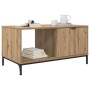 Mesa de Café Roble artisan 90 x 49 x 46 cm Madera contrachapada