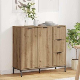 Vitrina Roble artisan 89.5 x 33 x 82 cm Madera contrachapada