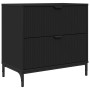 Mesa de Noche Negro 63.5 x 36 x 61 cm Madera contrachapada
