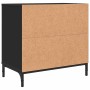 Mesa de Noche Negro 63.5 x 36 x 61 cm Madera contrachapada