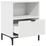 Mesa de Noche Blanco 49 x 36 x 61 cm Madera contrachapada en Mesitas de noche | Comprar online en Foro24
