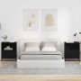 Mesas de noche 2 pcs Negro 49 x 36 x 61 cm Madera contrachapada