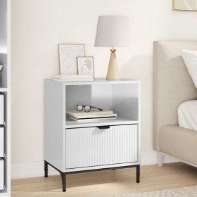 Mesa de Noche con cajón Blanco brillante 49 x 36 x 61 cm en Mesitas de noche | Comprar online en Foro24