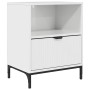 Mesa de Noche con cajón Blanco brillante 49 x 36 x 61 cm
