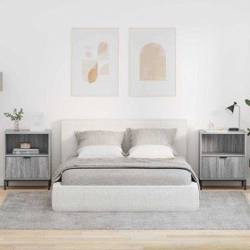 Mesas de noche con cajón 2 pcs Gris sonoma 49 x 36 x 61 cm en Mesitas de noche | Comprar online en Foro24