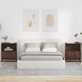Mesas de noche con cajón 2 pcs Marrón roble 49 x 36 x 61 cm en Mesitas de noche | Comprar online en Foro24