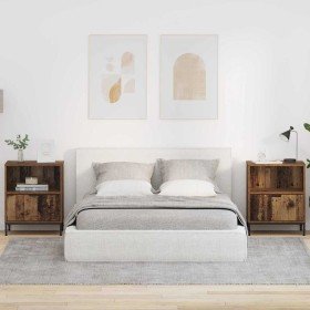 Mesas de noche con cajón 2 pcs Madera vieja 49 x 36 x 61 cm en Mesitas de noche | Comprar online en Foro24