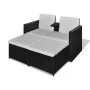 Set muebles de jardín 4 piezas y cojines ratán sintético negro de vidaXL, Conjuntos de jardín - Ref: Foro24-40737, Precio: 27...