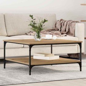 Mesa de Café Roble artisan 80 x 80 x 40 cm Madera contrachapada en Mesitas de noche | Comprar online en Foro24