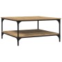 Mesa de Café Roble artisan 80 x 80 x 40 cm Madera contrachapada