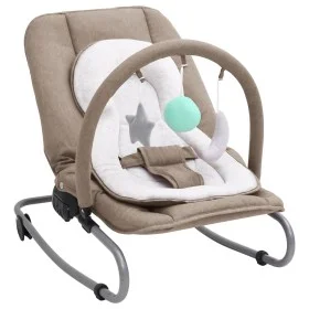 Rocking baby swing in gray taupe steel by vidaXL, Rocking chairs and baby chairs - Ref: Foro24-10255, Price: 116,51 €, Discou...