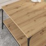 Mesa de Café Roble artisan 80 x 80 x 40 cm Madera contrachapada