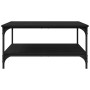 Mesa de Café Roble negro 80 x 80 x 40 cm Madera contrachapada