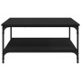 Mesa de Café Roble negro 80 x 80 x 40 cm Madera contrachapada