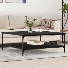 Mesa de Café Roble negro 100 x 100 x 40 cm Madera contrachapada en Mesitas de noche | Comprar online en Foro24