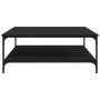 Mesa de Café Roble negro 100 x 100 x 40 cm Madera contrachapada