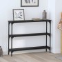 Mesa Consola con estante Roble negro 100 x 22,5 x 75 cm en Mesas auxiliares | Comprar online en Foro24