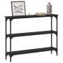 Mesa Consola con estante Roble negro 100 x 22,5 x 75 cm en Mesas auxiliares | Comprar online en Foro24