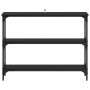 Mesa Consola con estante Roble negro 100 x 22,5 x 75 cm en Mesas auxiliares | Comprar online en Foro24
