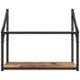 Estante de pared con estante Madera vieja 60 x 21 x 51 cm