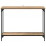 Mesa Consola con estante Roble artisan 101 x 30.5 x 75 cm