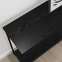 Mesa Consola con estante Roble negro 101 x 30.5 x 75 cm