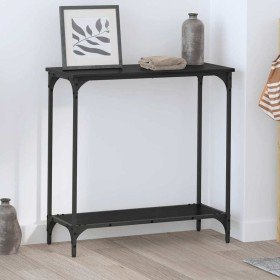 Mesa Consola Roble negro 75 x 30.5 x 75 cm Madera contrachapada en Mesas auxiliares | Comprar online en Foro24