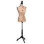 Braune und schwarze Jute-Damenbüste-Schaufensterpuppe von vidaXL, Galanten in der Nacht - Ref: Foro24-30029, Preis: 76,81 €, ...