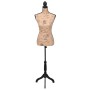Braune und schwarze Jute-Damenbüste-Schaufensterpuppe von vidaXL, Galanten in der Nacht - Ref: Foro24-30029, Preis: 76,81 €, ...