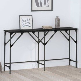 Mesa Consola Roble Negro 140 x 29 x 75 cm Madera de ingeniería en Mesas auxiliares | Comprar online en Foro24