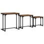 Mesa de Café Nido 3 pcs Madera vieja 50.5 x 35 x 53 cm
