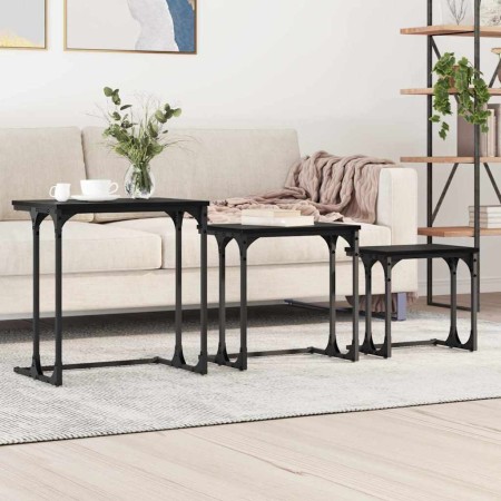 Mesa de Café Nido 3 pcs Roble negro 50.5 x 35 x 53 cm en Mesas de centro | Comprar online en Foro24