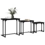 Mesa de Café Nido 3 pcs Roble negro 50.5 x 35 x 53 cm en Mesas de centro | Comprar online en Foro24