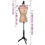 Braune und schwarze Jute-Damenbüste-Schaufensterpuppe von vidaXL, Galanten in der Nacht - Ref: Foro24-30029, Preis: 87,43 €, ...