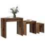 Mesa de Café Nido 3 pcs Madera vieja 60 x 35 x 56 cm